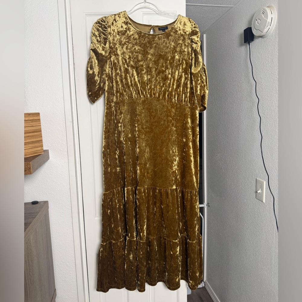 Crushed velvet midi dress XL